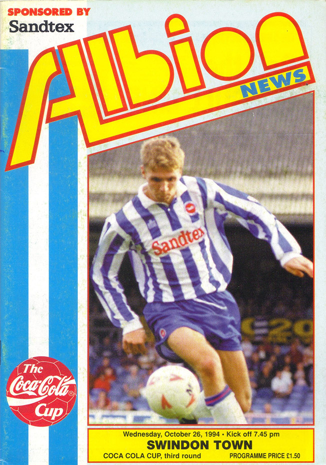 <b>Wednesday, October 26, 1994</b><br />vs. Brighton and Hove Albion (Away)